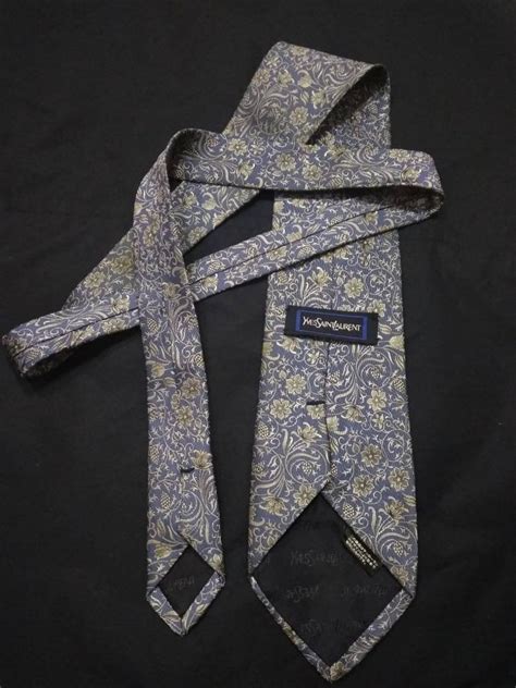 vintage ysl necktie batmittien fgeometric|Vintage Yves Saint Laurent YSL geometric Tie Necktie 90s Macy's.